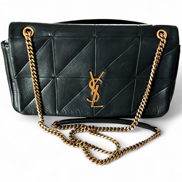 Saint Laurent Jamie 4.3 Small Shoulder Bag, Vert Foncé Dark Green, Lambskin - Picture 1 of 16